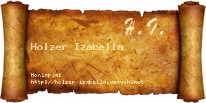 Holzer Izabella névjegykártya